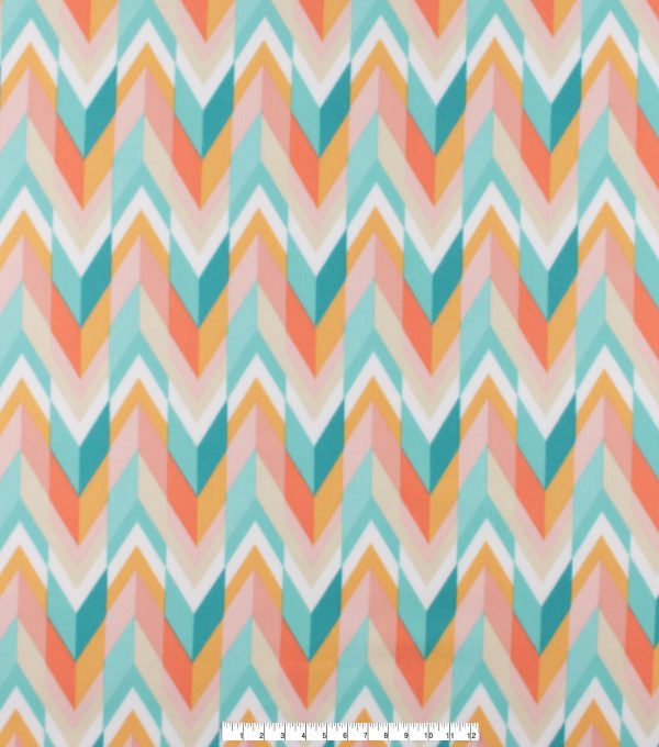 Outdoor Chevron Blizzard Fleece Fabric