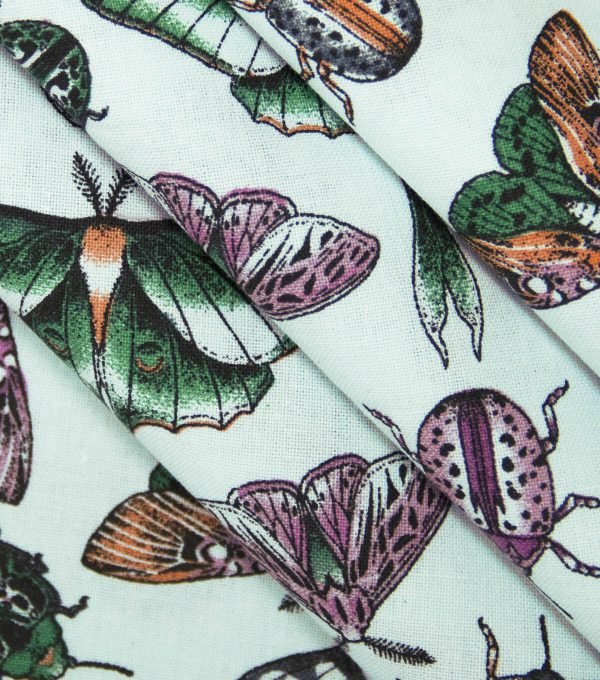 Insects On Blue Novelty Cotton Fabric - Image 3