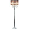 All The Rages Romantic Sheer Shade Floor Lamp with Hanging Crystals