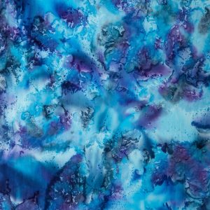 Oil Spill Blue Blender Batik Cotton Fabric