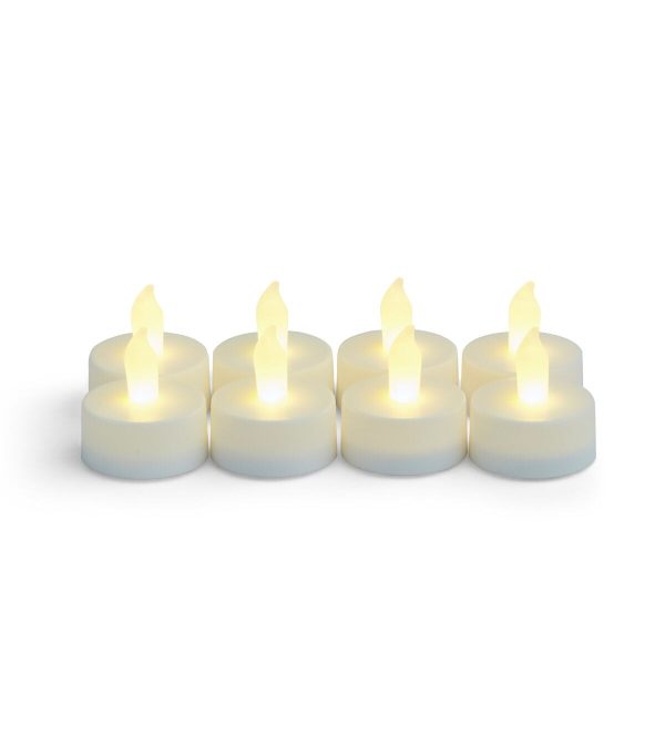 Flameless White LED Tealight Candles 8pk - Image 2