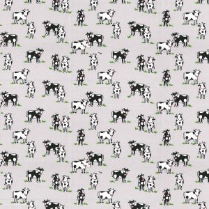 Fabric Traditions Novelty Cotton Fabric Gray Country Cows - 1