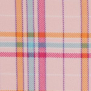 Bright Plaid On Pink Blizzard Fleece Fabric
