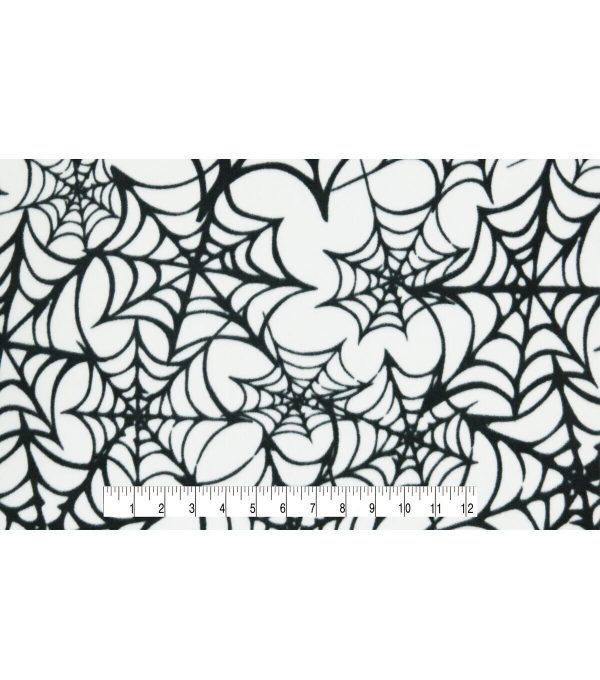 POP! Halloween Webs Lightweight Fleece Fabric - Image 4