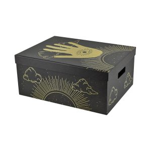 15 Hamsa Hand on Black Rectangle Box by Place   Time