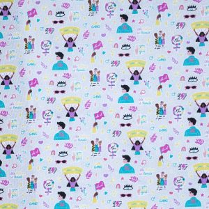 My Body My Rules Girl Power Novelty Cotton Fabric