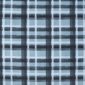 Blue Cross Plaid Anti Pill Fleece Fabric