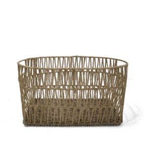 14 x 10 Bamboo Open Weave Basket by Place   Time