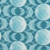 Teal Tonal Moon Phases Anti Pill Fleece Fabric