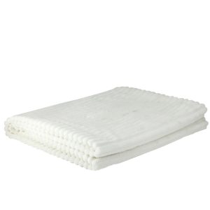 Northlight Cream White Ultra Plush Micro Fleece Throw Blanket 50 x 60