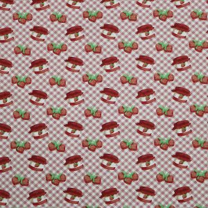Red   White Strawberry Jam Super Snuggle Flannel Fabric