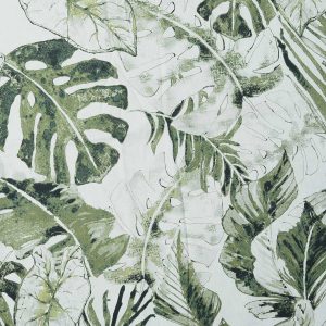 Large Scale Tropical Leaves Green Novelty Cotton Fabric