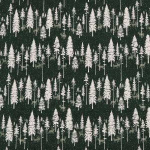 Forest on Green Super Snuggle Christmas Flannel Fabric