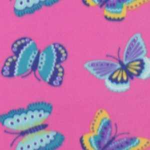 Butterfly on Pink Blizzard Fleece Fabric