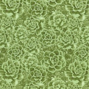 Pearlescent Green Succulent Quilt Cotton Fabric by Keepsake Calico