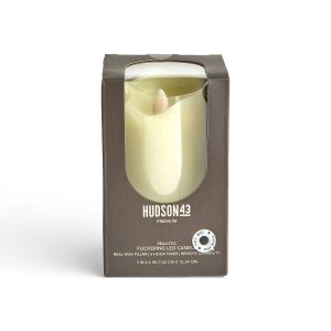 3 x 6 LED Ivory Wave Edge Pillar Candle by Hudson 43