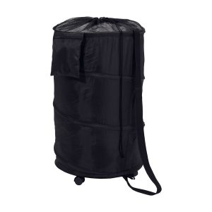 Honey Can Do 18 x 28 Black Pop Up Laundry Hamper With Wheels