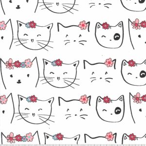 Super Snuggle Flannel Fabric Cat Floral Crowns