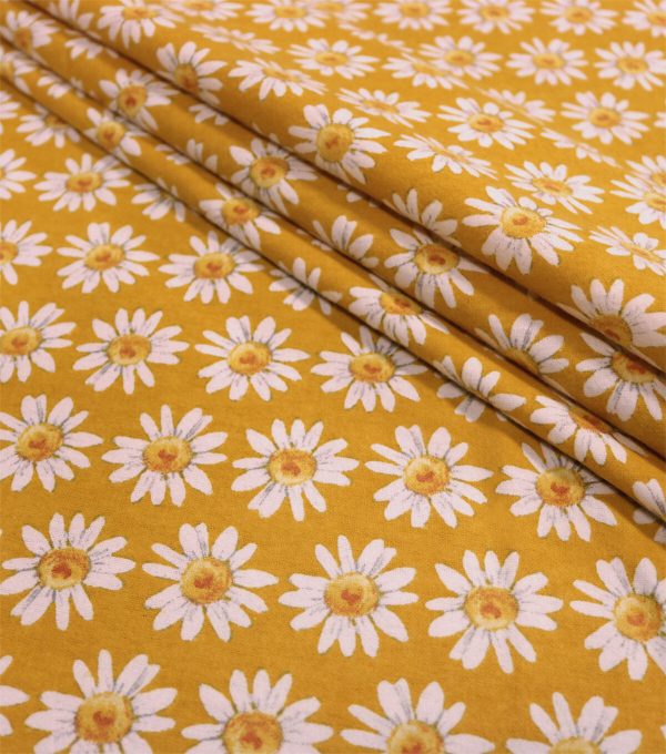 Daisy Yellow Super Snuggle Cotton Fabric - Image 2