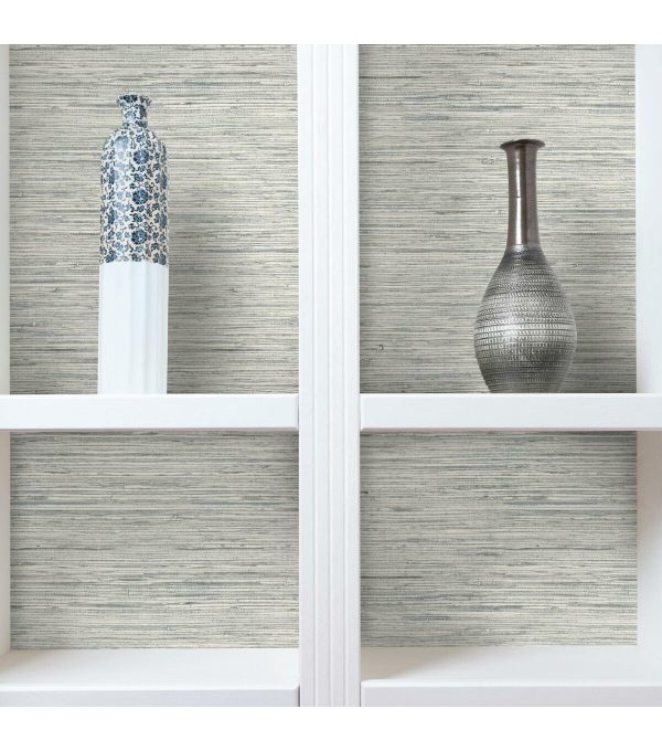 RoomMates Faux Grasscloth Peelable Wallpaper Grey - Image 11