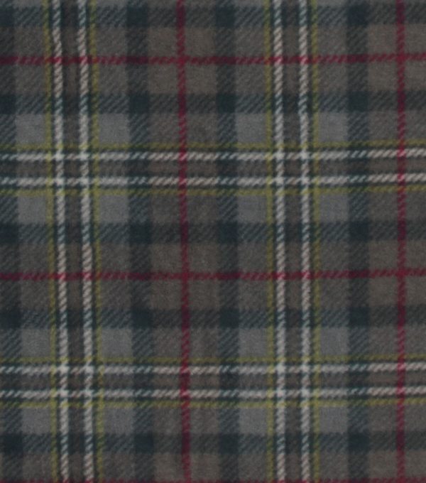Olive Plaid Anti Pill Fleece Fabric