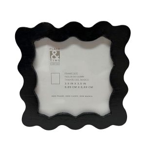 3.5 Black Wood Wavy Edge Tabletop Picture Frame by Place   Time