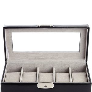 Aristo Leather Five Slot Watch Box