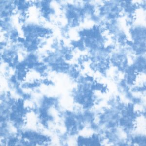 Light Blue   White Tie Dye Anti Pill Fleece Fabric
