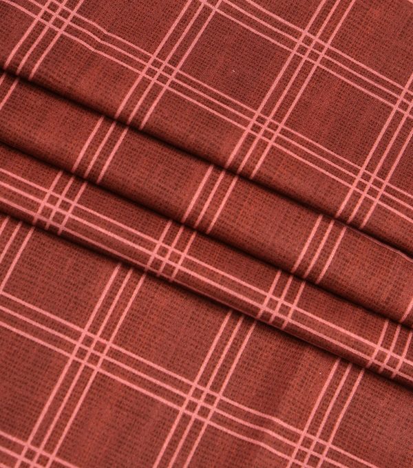 Red Tapestry Plaid Quilt Cotton Fabric by Keepsake Calico - Image 3