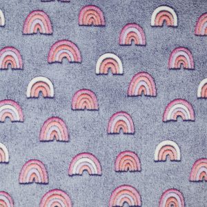 Sew Lush Rainbow Embossed Fleece Fabric