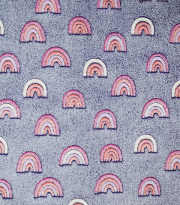 Sew Lush Rainbow Embossed Fleece Fabric
