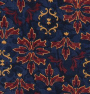 Symmetrical Print on Blue Anti Pill Fleece Fabric