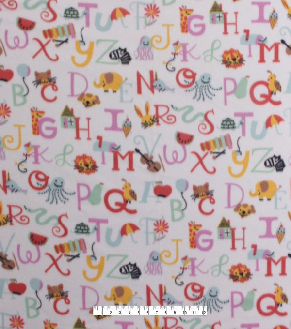 ABC Animal Blizzard Fleece Fabric - Image 2