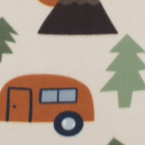 Wilderness Camping Blizzard Prints Fleece Fabric