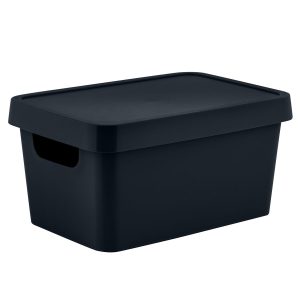 Simplify 10 Charcoal Vinto Storage Box With Lid