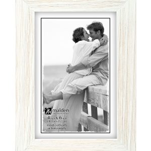 Malden White Wash Linear Tabletop   Wall Picture Frame