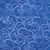 Blue Scroll Quilt Foil Cotton Fabric by Keepsake Calico