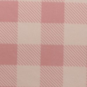 Pink Gingham Blizzard Fleece Fabric