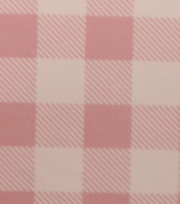 Pink Gingham Blizzard Fleece Fabric