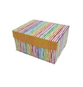 12 Multicolor Stripes Flip Top Box by Place   Time