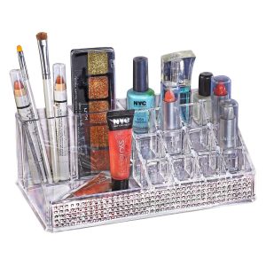 Laura Ashley 9 Plastic 16 Section Cosmetic   Jewelry Holder