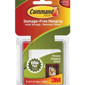 Command 8pk White Small Picture Hanging Strips