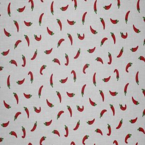 Garden Peppers on White Cotton Fabric by Quilter s Showcase