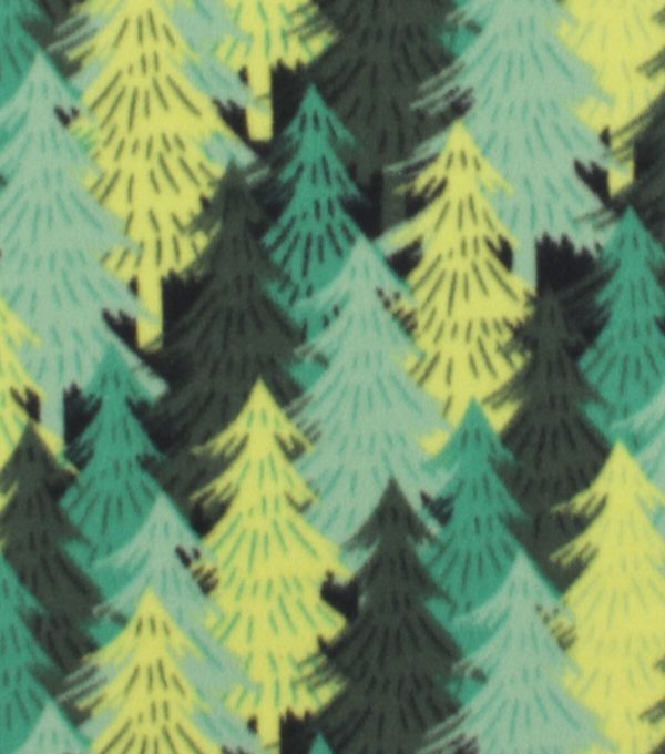 Packed Trees Blizzard Fleece Fabric