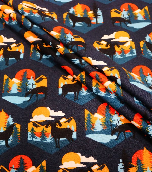 Sunset Wolves Super Snuggle Flannel Fabric - Image 2