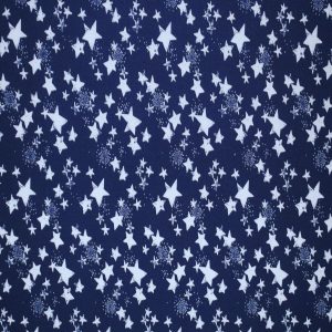 Scattered Stars on Navy Quilt Cotton Fabric by Quilter s Showcase