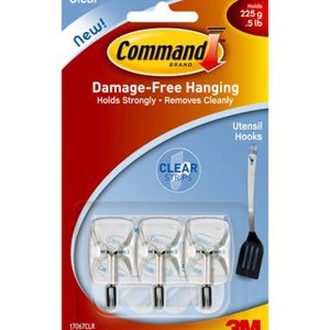 Command 0.5lb Clear Small Wire Hooks   Strips 7ct