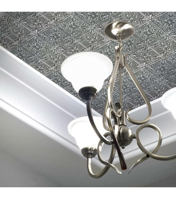 Silver Tin Peel   Stick Tile Backsplash - Image 3