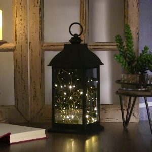 Northlight 12.4-Inch LED Battery Operated Lantern White Flickering Light
