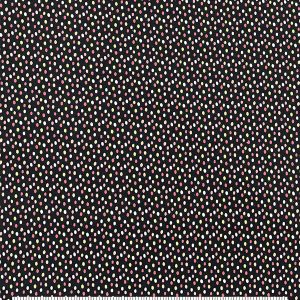 Multi Dot On Black Super Snuggle Flannel Fabric